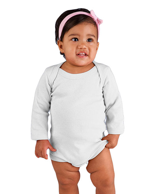 Rabbit Skins 4411 Toddler Long Sleeve Lap Shoulder Creeper at GotApparel
