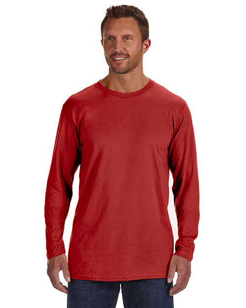 Hanes 498L Men 4.5 Oz. 100% Ringspun Cotton Nano-T Long-Sleeve T-Shirt at GotApparel