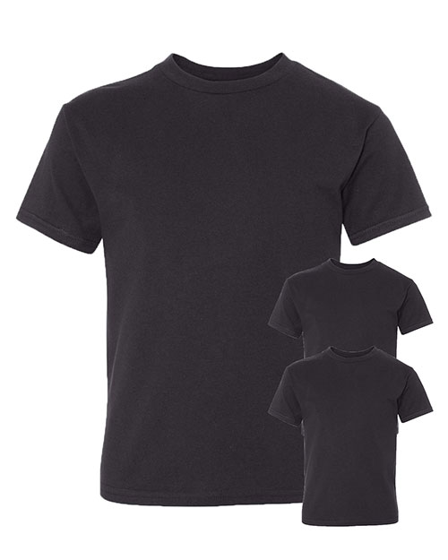 Hanes 498Y Boys 4.5 Oz. 100% Ringspun Cotton Nano-T  T-Shirt 3-Pack at GotApparel