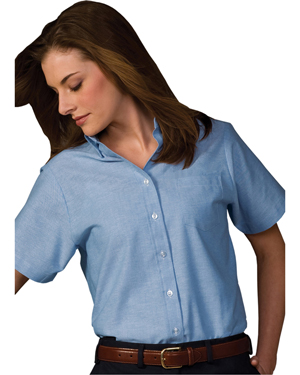 Edwards 5027 Women Button-Down Collar Oxford Shirt at GotApparel