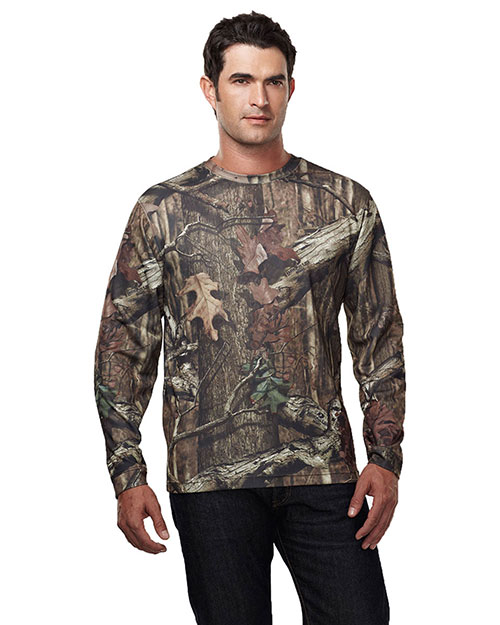 Tri-Mountain 622C Men Force Camo Long-Sleeve Shirt With Realtree Ape & Tri Mountain Ultracool at GotApparel