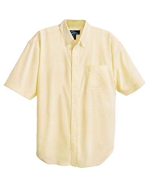 Tri-Mountain 748 Men 60/40 Stain-Resistant Short-Sleeve Oxford Shirt at GotApparel