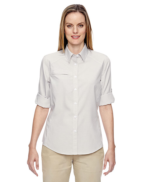 North End 77046 Women Excursion F.B.C. Textured Performance Shirt at GotApparel
