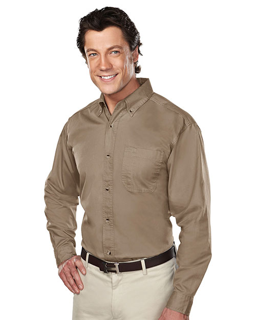 Tri-Mountain 770 Men Professional Stain-Resistant Long-Sleeve Shirt at GotApparel