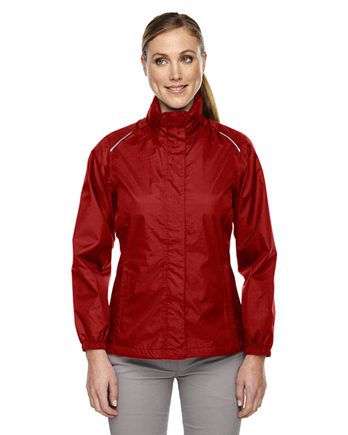 Core 365 78185 Women Climate Seam-Sealed Lightweight Variegated Ripstop Jacket at GotApparel