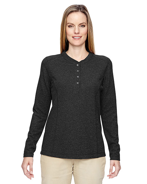 North End 78221 Women Excursion Nomad Performance Waffle Henley at GotApparel