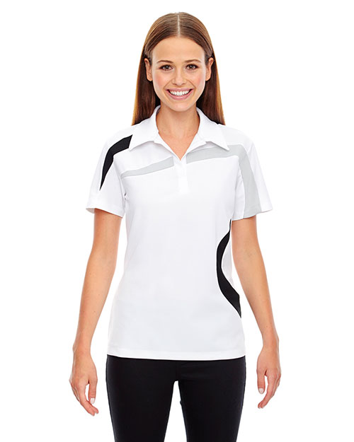 North End 78645 Women Impact Performance Polyester Pique Colorblock Polo at GotApparel