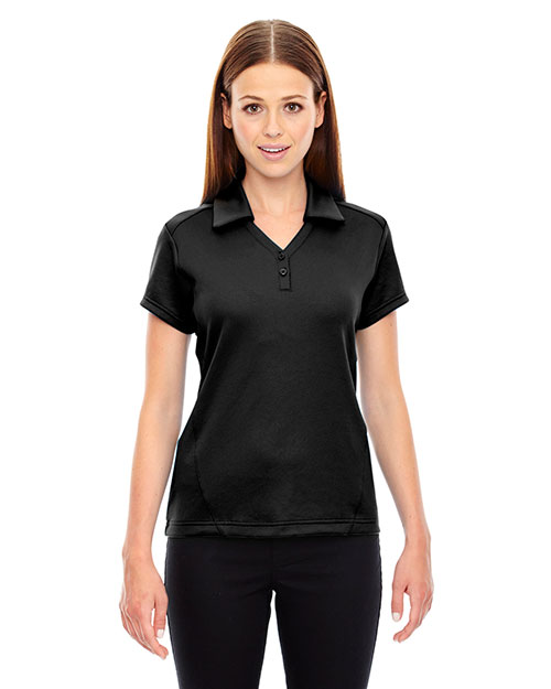 North End 78803 Women Exhilarate Coffee Charcoal Performance Polo With Back Pocket at GotApparel