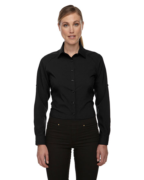 North End 78804 Women Rejuvenate Performance Shirt with RollUp Sleeves at GotApparel