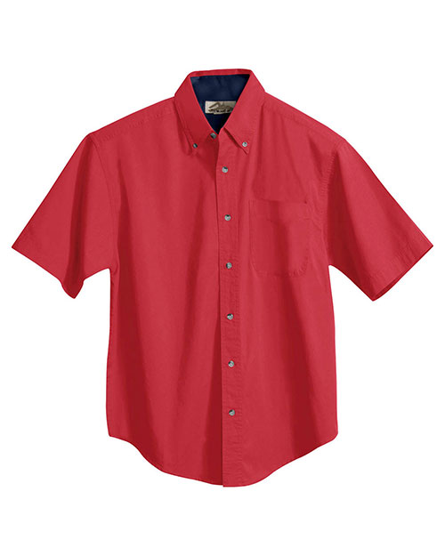 Tri-Mountain 788 Men Valor Cotton Short-Sleeve Peached Twill Shirt at GotApparel