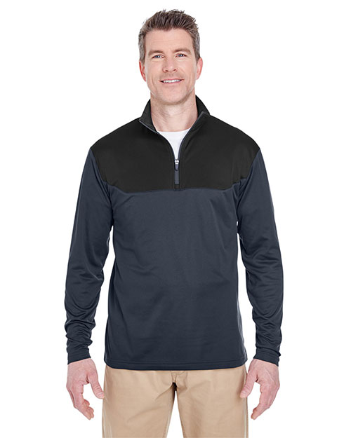 UltraClub 8233 Adult Cool & Dry Sport Colors Block 1/4-Zip Pullover at GotApparel