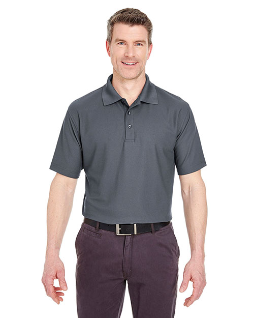 UltraClub 8240 Men Cool & Dry Pebble Knit Polo at GotApparel