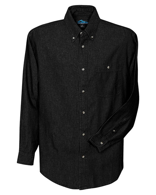 Tri-Mountain 829 Men Pioneer Denim Long-Sleeve Shirt at GotApparel