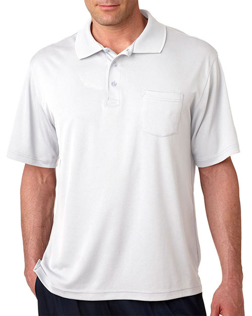 UltraClub 8405P Men Cool & Dry Sport Polo with Pocket at GotApparel