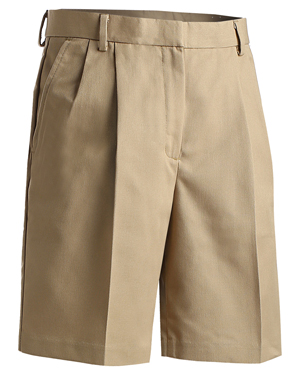 Edwards 8419 Women Moisture Wicking One Back Pocket Pleated Chino Zipper at GotApparel
