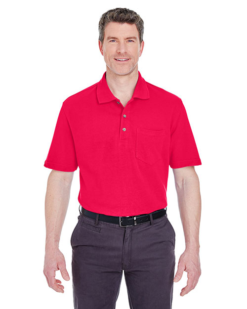 UltraClub 8534 Men Classic Pique Polo with Pocket at GotApparel