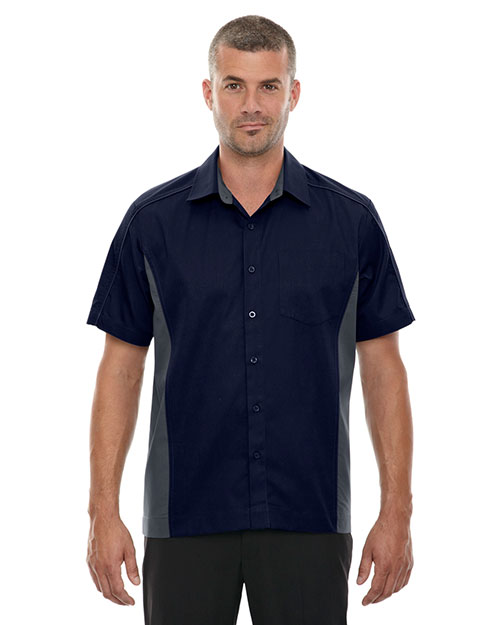 North End 87042 Men Fuse Colorblock Twill Shirt at GotApparel
