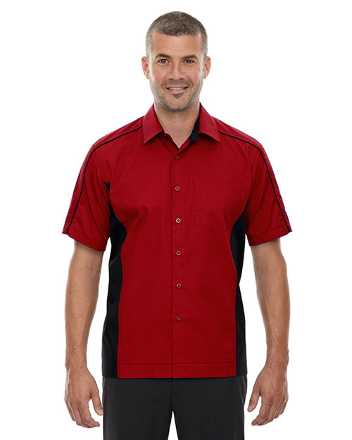 North End 87042 Men Fuse Colorblock Twill Shirt at GotApparel