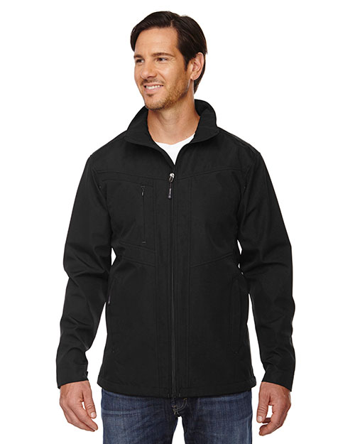 North End 88212 Men Forecast Three-Layer Light Bonded Travel Soft Shell Jacket at GotApparel