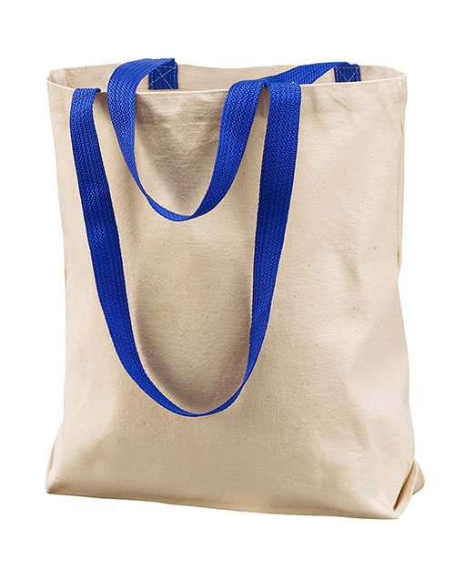 UltraClub 8868 Unisex Tote with Gusset and Contrast Handles at GotApparel