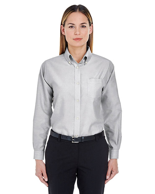 Ultraclub 8990 Women Classic Wrinkle-Free Long-Sleeve Oxford at GotApparel