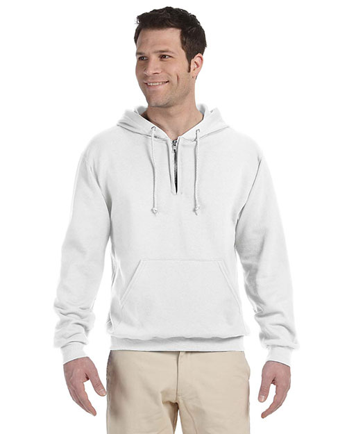 Jerzees 994MR Men 8 Oz. 50/50 Nublend Fleece Quarter-Zip Pullover Hood at GotApparel