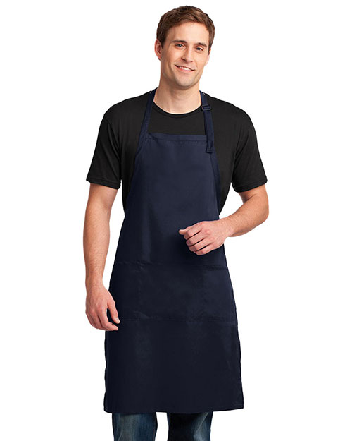 Port Authority A700 Men Easy Care Extra Long Bib Apron with Stain Release at GotApparel