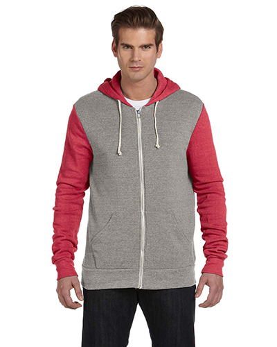 Custom Embroidered Alternative Apparel AA3203 Rocky Colorblocked Full Zip Hoodie at GotApparel