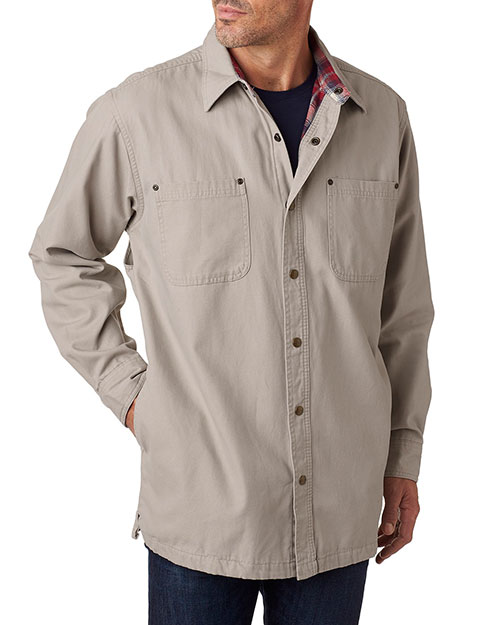 Backpacker BP7006 Men Canvas Shirt Jacket with Flannel Lining at GotApparel