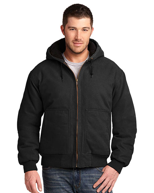 Cornerstone  CSJ41 Men Washed Duck Cloth Insulated Hooded Work Jacket at GotApparel
