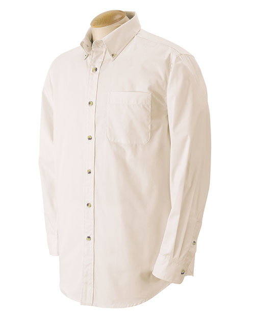 Devon & Jones Classic D555 Men Performance Long-Sleeve Twill at GotApparel