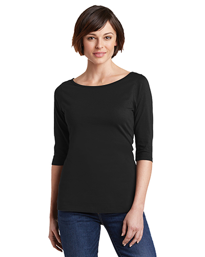 District Made DM107L Women Perfect Weight 3/4-Sleeve Tee at GotApparel