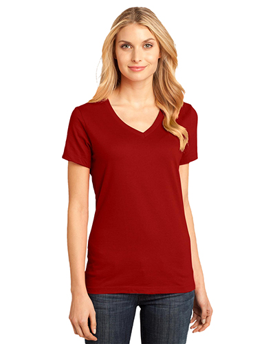 District Made DM1170L Women Perfect Weight V-Neck Tee at GotApparel
