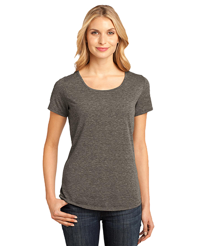 District Made DM441 Women Tri-Blend Lace Tee at GotApparel