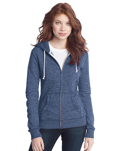 District DT292 Women Marled Fleece Full-Zip Hoodie at GotApparel