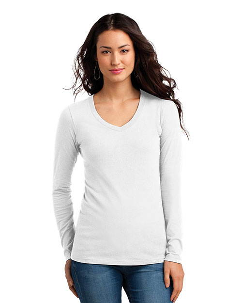 District DT5201 Women The Concert Tee  Long-Sleeve V-Neck  at GotApparel