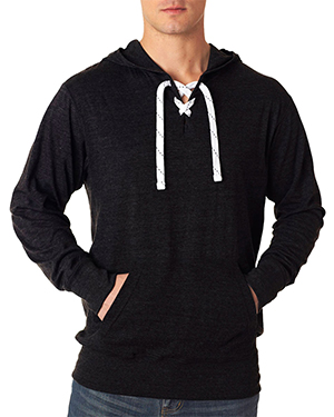 J America J8231 Adult Sport Lace Jersey Hooded Tee at GotApparel