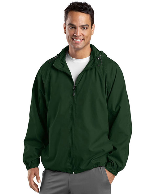 Sport-Tek® TJST73 Men Tall Hooded Raglan Jacket at GotApparel