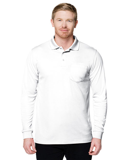 Tri-Mountain Performance Mens K020PLS Vital Pocket Long Sleeve Polo Shirt