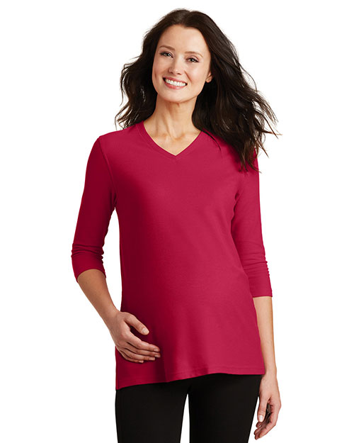Port Authority L561M Women Silk Touch Maternity 3/4-Sleeve V-Neck Shirt at GotApparel