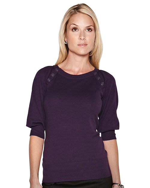 LILAC BLOOM LB925 Women Emma 3/4 Knit Elbow Sleeve Sweater at GotApparel