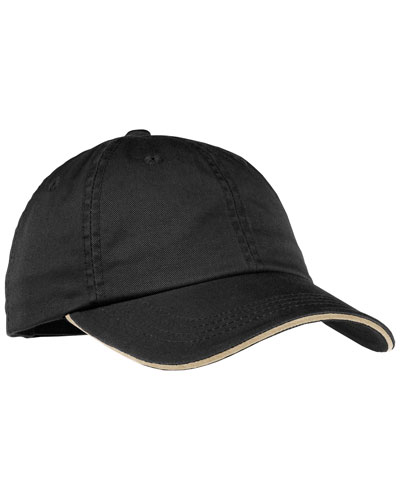 Port Authority LC830 Women Sandwich Bill Cap with Striped Closure at GotApparel