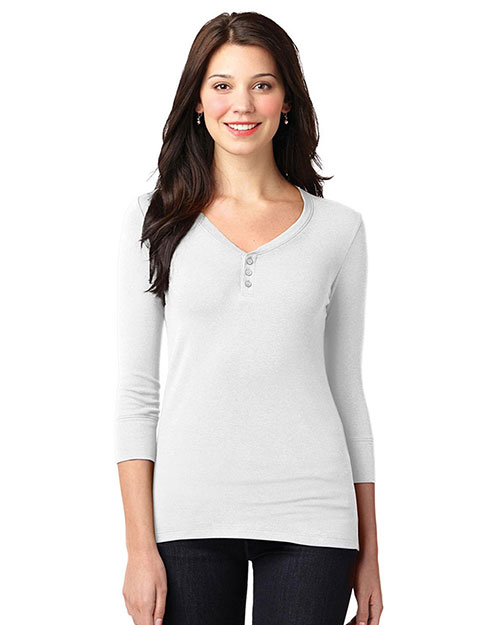 Port Authority LM1007 Women Concept Stretch 3/4-Sleeve Scoop Henley at GotApparel