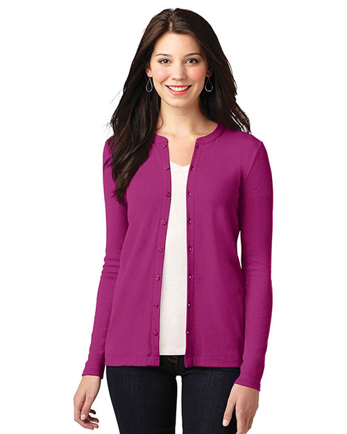 Port Authority LM1008 Women Concept Stretch Button-Front Cardigan at GotApparel