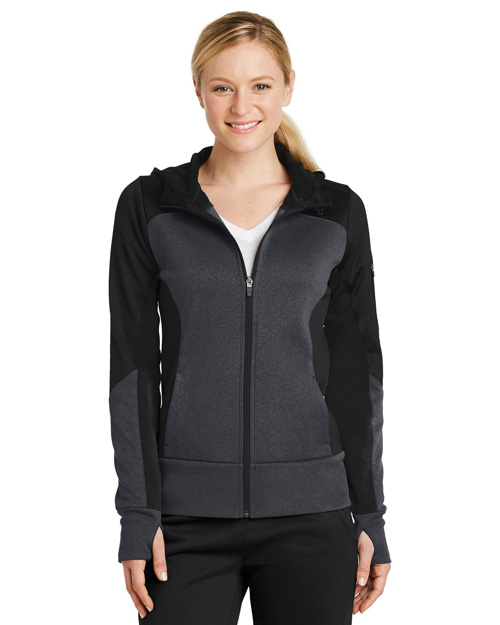 Sport-Tek® LST245 Women   Tech Fleece Colorblock Full-Zip Hooded Jacket at GotApparel