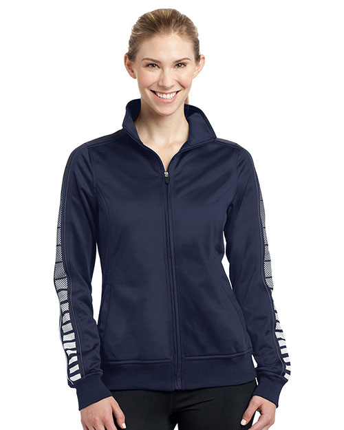 Sport-Tek® LST93 Women Dot Sublimation Tricot Track Jacket at GotApparel