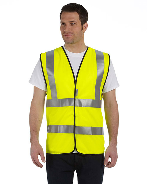 OccuNomix LUXSSF Men Premium Solid Dual Stripe Vest, Class 2 at GotApparel