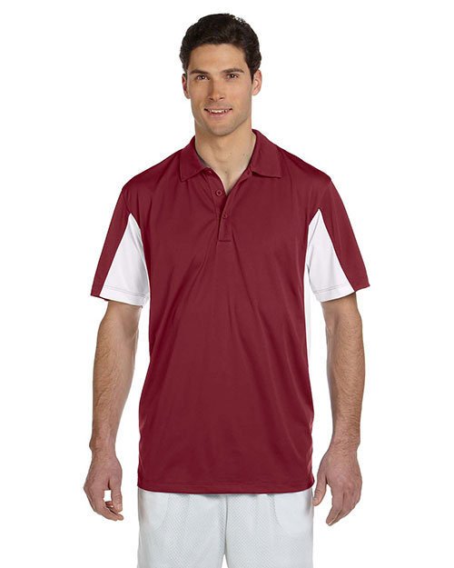 Harriton M355 Men Side Blocked Micro Pique Polo at GotApparel