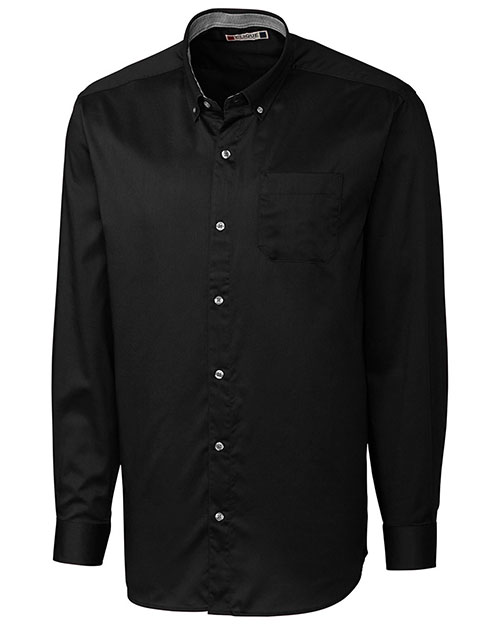 Clique New Wave MQW00008 Men Long-Sleeve Bergen Stain-Resistant Twill Shirt at GotApparel