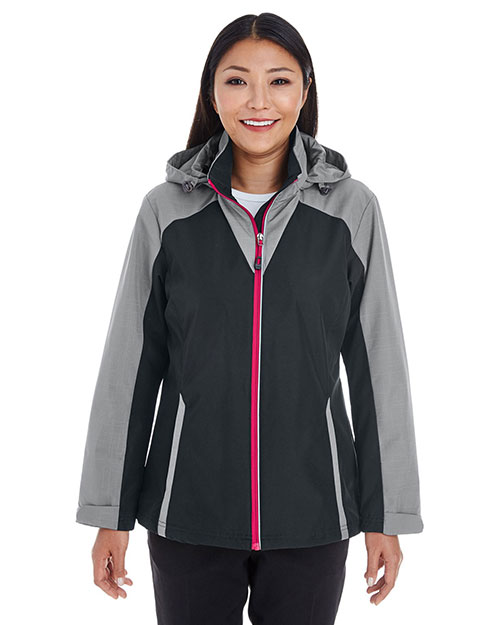 Ash City NE700W Women Embark Interactive Colorblock Shell With Reflective Printed-Panels at GotApparel
